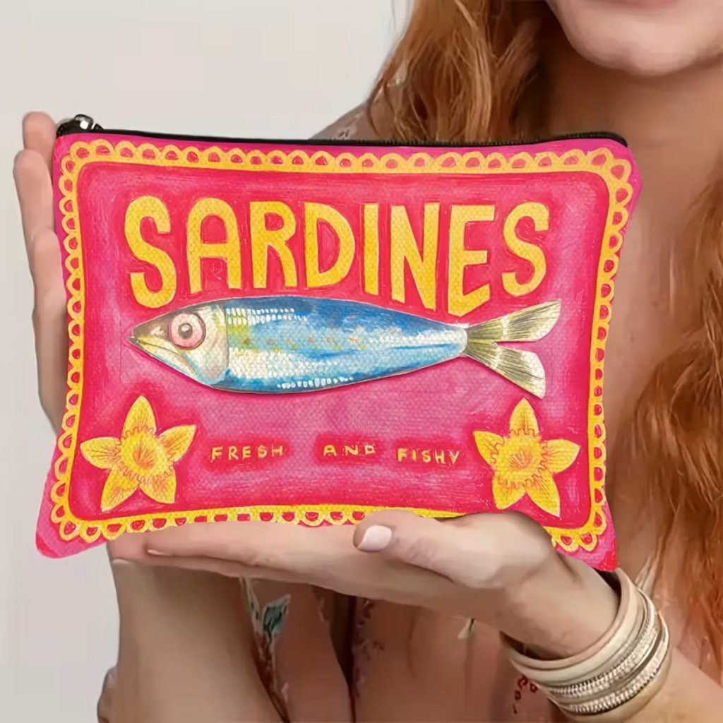 Boho Sardines Makeup Cosmetic Bag Tote Z134